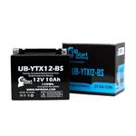 Replacement 1985 Honda ATC250ES Big Red 250 CC Factory Activated, Maintenance Free, ATV Battery - 12V, 10Ah, UB-YTX12-BS