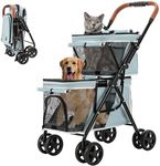 Double Pet Stroller for Dogs and Ca