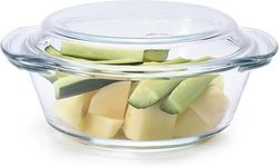 Femora Borosilicate Glass Microwave Safe Multipurpose Casserole, 1900 ML, 3 Pc