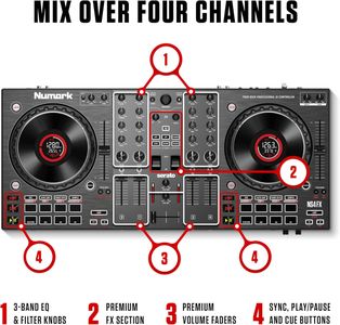Numark NS4FX 4-Channel DJ Controller – Professional Performance Mixer