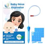 Baby Nasal Aspirator, with 50 Hygiene Filters - Safe & Easy to Clean for Newborns, Infants, Kids - Suction Nose Cleaner,Baby Nose Cleaner,Mucus Remover,Booger Remover,Nose Sucker.