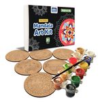 Mini Leaves Wooden Mandala Artistic Painting Kit Tea Coasters Art and Craft Kit for Girls Boys 9-12 Years Coaster DIY Kit Set