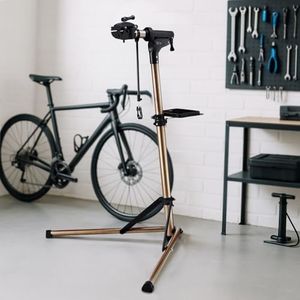 Bicycle Bike Repair Stand MTB Maintenance Mechanic Cycle Workstand Station Tool Tray Height Adjustable Clamp Shop Home Mountain Road Holder Rack Alloy (Q006L)