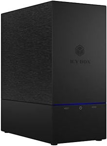 ICY BOX IB-RD3621-C31 Contenitore RAID USB per 2 dischi rigidi, 2,5 pollici e 3,5 pollici, USB 3.1 Gen2 (10 Gbit/s), USB-C, RAID 1, 0, JBOD, ventilatore, esterno, nero