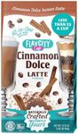 FlavCity Café Cinnamon Dolce Latte - Flavored Instant Coffee Powder Mix with Grass-Fed Whole Milk & Real Cinnamon - Instant Latte Made from Real Ingredients - All In One, Just Add Water (20 Servings)