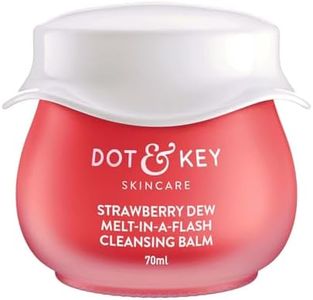 Dot & Key Strawberry Dew Cleansing Balm | For Clean, Smooth & Dewy Skin | Makeup Remover Balm |Non Greasy Makeup Cleanser Face Scrub | Cleanses Dirt, Makeup & Sunscreen | For All Skin Types | 70ml