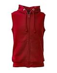 ROCK-IT Apparel Hoodie men Sleeveless zipped hoody Fitness Hoodie Men Sweater Training Vest Sweatshirt Tank Top S-4XL color red M