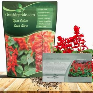 Outsidepride Salvia Coccinea Scarlet Sage Seeds for Planting - 5000 Pcs Perennial, Heat-Tolerant Wildflower Seeds w/Red Blooms, Attracts Hummingbirds & Butterflies for Pollinator-Friendly Gardens