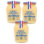 Grey Poupon Dijon Mustard Pack of 3 x 215g | Made with White Wine | French Mustard | Perfect for Sauces, Steak, BBQ, Dressings & Sandwiches