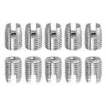 uxcell Self Tapping Threaded Inserts, 15pcs Inner M2-0.4 Outer M4.5x6 303 Stainless Steel Slotted Thread Repair Inserts Nuts