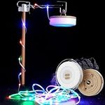 Camping String Lights, Portable LED Strip Light, USB Rechargeable IP65 6M RGB Rope Tent Star Lantern for Campsite, Awning, Kids Play Area, Bedroom, Car, Backyard, (6M-RGB&APP, Yellow)