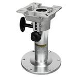 ONHI Aluminum Adjustable Height Locking Boat Seat Pedestal 13-Inch to 19-Inch,Silver Polished