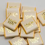 Italian Options Gold Mr & Mrs Wedding Chocolate Neapolitans (100 Chocolates)