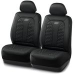 Skechers Memory Foam™ Car Seat Covers, Hexcomb Breathable Thick Seat Covers Black Two Front Seat Covers, Airbag Compatible, Automotive Comfort & Protection for Most Cars,Van,Trucks, SUVs (Black)