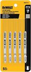 DEWALT - DW3770-5 Jigsaw Blades, Thick Metal Cutting, T-Shank, 3-Inch, 14-TPI, 5-Pack (DW37705)