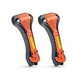 Luxtude 2-Pack Car Window Breaker and Seatbelt Cutter, 2-in-1 Car Safety Hammer as Glass Breaker and Seat Belt Cutter, Professional Carbon Steel Car Safety Emergency Escape Tool for Car/Truck/Bus.