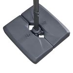 PURPLE LEAF Patio Umbrella Base Water and Sand Filled Weighted Base Outdoor Umbrella Base for Cantilever Offset Umbrella, 90KG, Grey