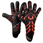 Renegade GK Apex Strapless Professional Soccer Goalie Gloves (Sizes 6-12, Level 5.5) 4+5MM EXT Contact Grip | Evo Negative Cut Goalkeeper Gloves for Elite Play (Phoenix 2.0 (Non-Fingersave), 12)