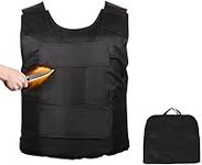 aleawol Stab Proof Vest with Steel Plates, Front and Back Body Armour Vest, Adjustable Security Stab Vest for Body Protect