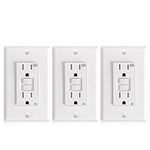 Amico 3 Pack GFCI Outlet 15 Amp wit