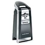 Hamilton Beach Smooth Touch Electric Automatic Can Opener with Easy Push Down Lever, Opens All Standard-Size and Pop-Top Cans, Extra Tall, Black and Chrome, 76606AG