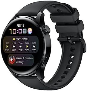 HUAWEI WATCH 3 | Connected GPS Smartwatch with Sp02 and All-Day Health Monitoring | 14 Days Battery Life - Black Fluoroelastomer Strap