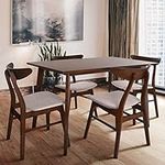 Zenvida Mid Century 5 Piece Dining 