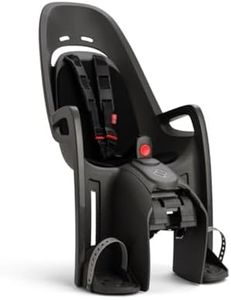 Hamax - Porte-bébé Zenith Gris-Noir - Fixation Porte-Bagage - pour Enfants dès 9 Mois - Supporte jusqu'à 22 kg - Harnais 3 Points Ajustable - Suspension Anti-Chocs - Compatible vélos électriques