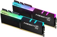 G.SKILL F4-3200C16D-16GTZR Trident Z RGB Series 16 GB (8 GB x 2) DDR4 3200 MHz PC4-25600 CL16 Dual Channel Memory Kit - Black with full length RGB LED light bar
