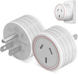 HEYMIX Travel Adapter US, AU to USA Universal Travel Plug, US to AU International Power Adapters, US to Australia Travel Power Plug for America & Brazil, Canada, Parts of Asia,Japan (2-Pack)