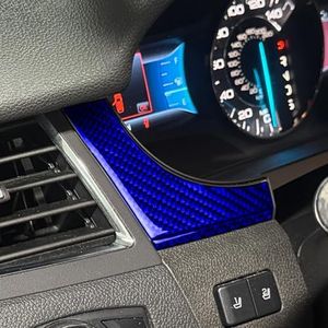 GDFJGD Premium Carbon Fiber Compatible with Ford Edge 2011-2014 2012 2013 SEL/Limited/SE/Sport Accessories Car Speedometer Tachometer Surround Panel Cover Interior Trim Sticker Decal Dark Blue 4PCS