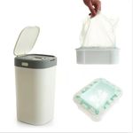 MOTEK Waste Baby Nappy Waste Bin | Design Nappy pail | Nappy trash can with odour control | Odour Locking Nappy Disposal Bin | Quick and easy to replace | Nappy pail bags Capacity 19 litres