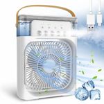 Magicel Mini Cooler Misting Fan Small Cooling Fan Silent 3 Speeds USB Fans for Car Indoor Office White GREEN BLACK(MULTICOLOUR)