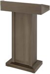 CCNOS Modern Podium Solid Wood Lectern Waterproof and Smooth Surface Pulpits Church Podium Stand Laptop Table Conference Podium