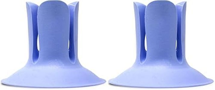 RADIUS The DOC Toothbrush/Razor Holder Assorted Colors 1 Count, 100% Recyclable & Dishwasher Safe, BPA Free, Suction Holder -Blue (Pack of 2)