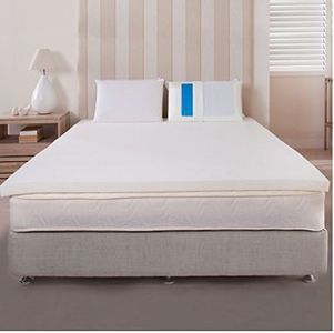 FITMAT Memory Foam Mattress Topper with Advanced Design and Technology for Sweet Dreams, Back Pain and Alleviate Pressure Points high Density Premium Material (72x78x02, Without Cover)