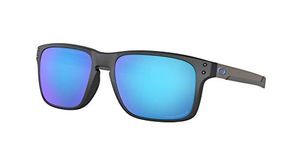 Oakley Men's OO9384 Holbrook Mix Rectangular Sunglasses, Steel/Prizm Sapphire Iridium Polarized, 57 mm