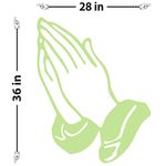 Prayer Hands Wall Decal (Key Lime Pie, 36" (H) X 28" (W))