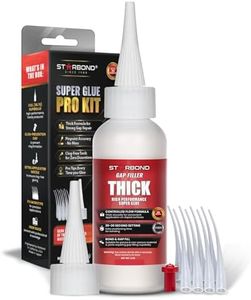 Starbond Thick Super Glue Pro Kit (2 oz) – Gap-Filling CA Glue (Cyanoacrylate Adhesive) – with Clog-Resistant Cap, Microtips & Extra Nozzle for Woodworking, Crafts, Carpentry, Archery Fletching