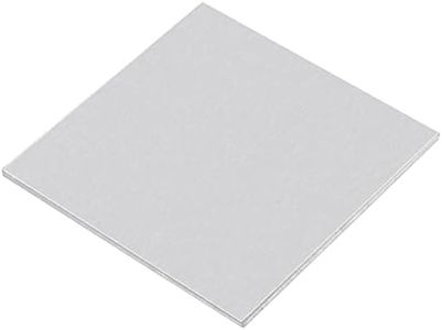 uxcell 1060 Aluminum Sheet, 100mm x 100mm Rectangle Aluminum Plate 5mm Thick Flat Metal Stock with Protective Film