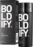 BOLDIFY Hair Fibres for Thinning Hair (BLACK) - 56g Bottle - Undetectable & Natural Hair Filler Instantly Conceals Hair Loss - Hair Powder Thickener, Topper for Fine Hair for Women & Men