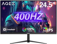 X AGEX 400Hz Gaming Monitor, 24.5 Inch IPS Panel MPRT 1ms, Full HD 1080P, 300cd/m² Brightness, Adaptive Sync, DP1.4 (400Hz), HDMI2.0 (240Hz), Black