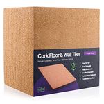 Treefloor Natural Plain Cork Tiles - 300mm x 300mm x 4mm (Pack of 100)