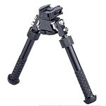 Paike 6’- 9’Tactical Rifle Adjustable Bipod, CNC Quick Detach Lever for Picatinny Rail Mount