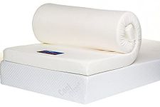 Bodymould Memory Foam Mattress Topper with Cover, 4 Inch, UK King