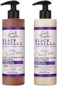 Carol's Daughter Black Vanilla Sulfate Free Shampoo and Conditioner Set for Curly, Wavy or Natural Hair, Moisturizing Hair Care for Dry, Damaged Hair, 1 Kit