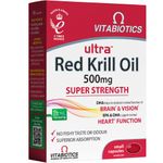 Vitabiotics Ultra Red Krill Oil Nutritional Supplement Capsule with Omega 3-9 Fatty Acids DHA EPA Astaxanthin for Heart Brain And Eye Vision Support from Antarctic Marine Phospholipids