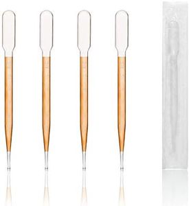 ULAB Sterile Transfer Pipettes, Essential Oils Pipettes Vol. 7ml, 3ml Graduated, 0.5ml Graduation Interval, 155mm Long, Low-Density Polyethylene Material, Individual Peel-Pack, Pack of 100, UTP1014