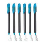 Pentel EnerGel 0.7mm Metal Tip Roller Gel Pen (Turquoise Blue, Pack of 6) With Free Pen By DTL Company™