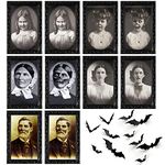 KUUQA 5 Pack Halloween Horror Portrait Decorations Spooky Photo Frame 3D Changing Face Scary Picture Frame Haunted Wall Decoration for Home, Halloween Party Decor